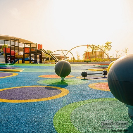 IAAF Non Toxic 8mm EPDM Playground Surface For Public Area
