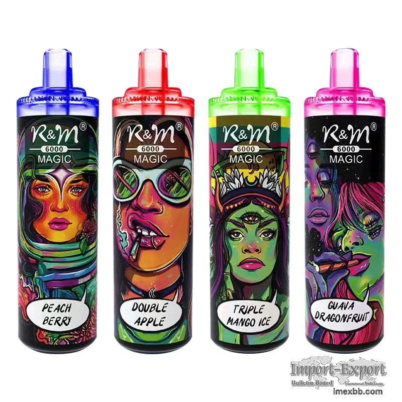 Disposable Vape RM MAGIC 6000 Top RGB light