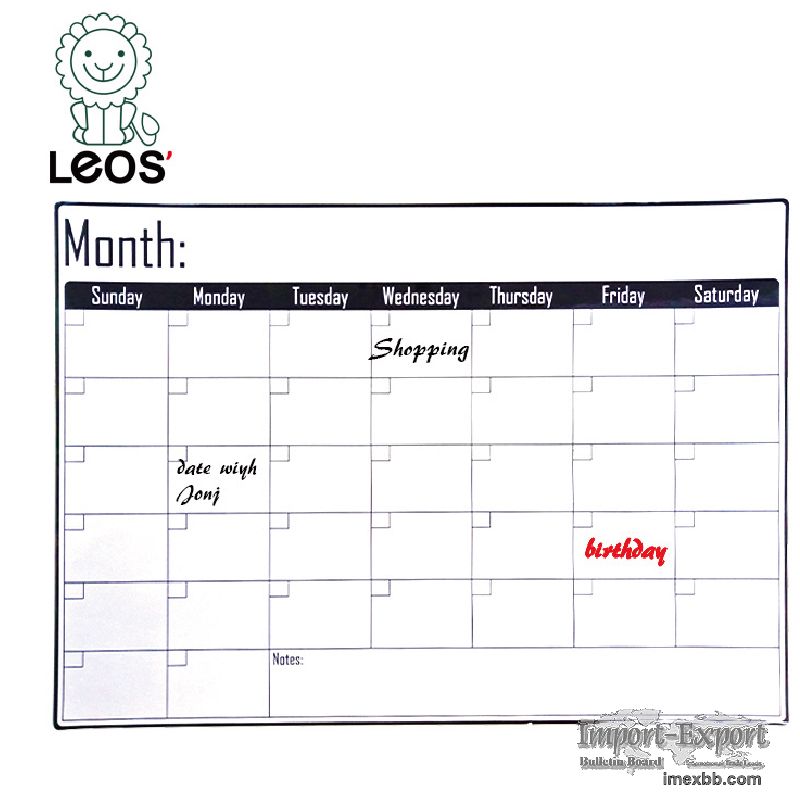 Custom 12x17" Magnetic Monthly Weekly Dry Erase Planner for Schedule	
