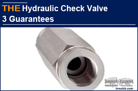 AAK Hydraulic Check Valve 3 major guarantees, waiting for Diego's big order