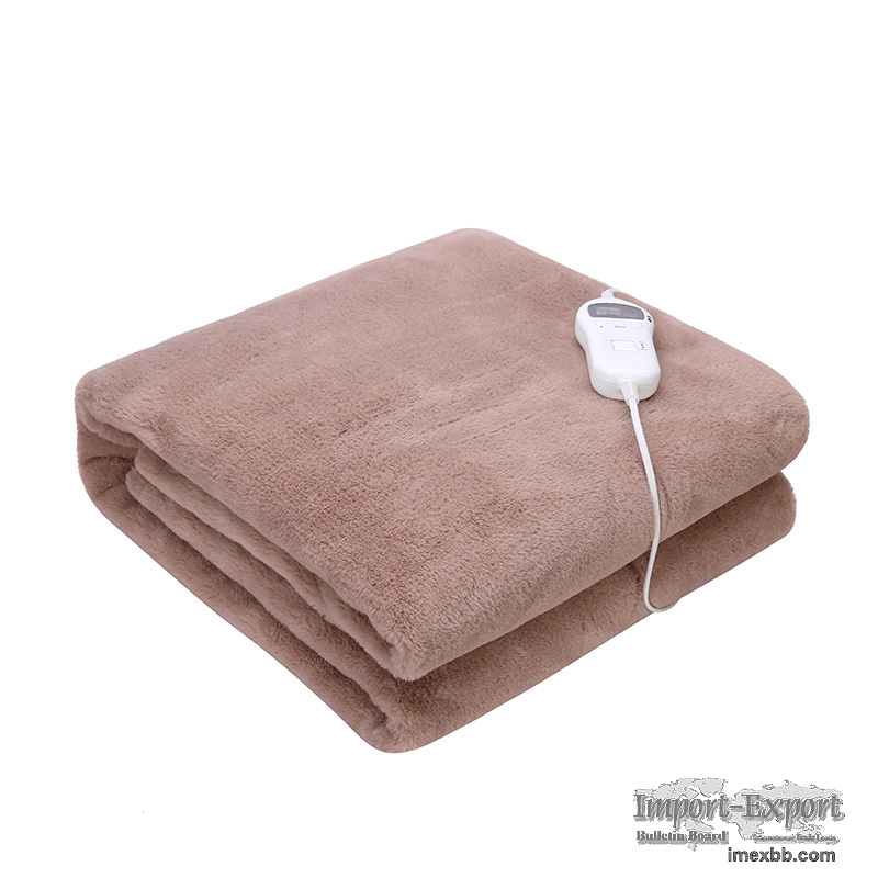 Faux Fur Luxurious Electric Heated Throw Blanket Soft and Fluffy Blankets