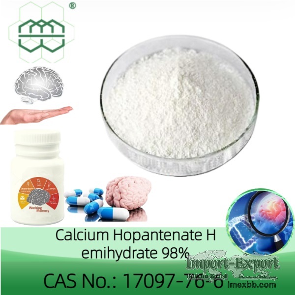 Calcium Hopantenate Hemihydrate CAS No.:17097-76-6 98.0% purity min. Nootro