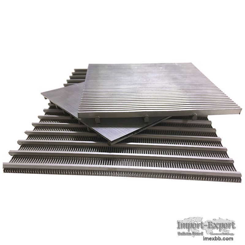 Welded flat wedge wire screen panel