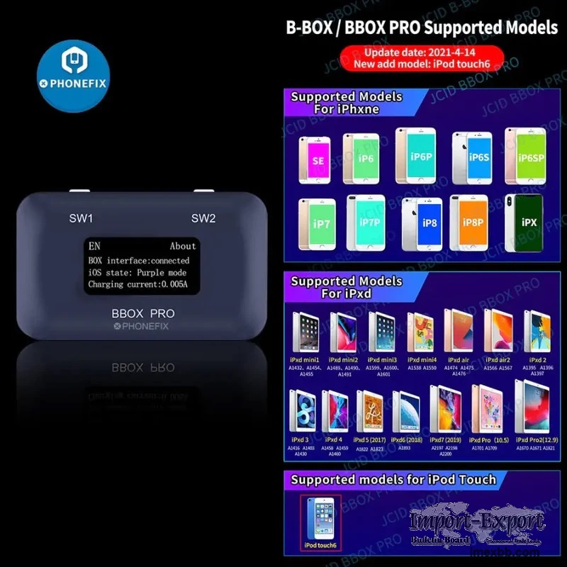 JC B-BOX PRO Nand Programmer Purple Screen DFU Tool For iPhone iPad Repair