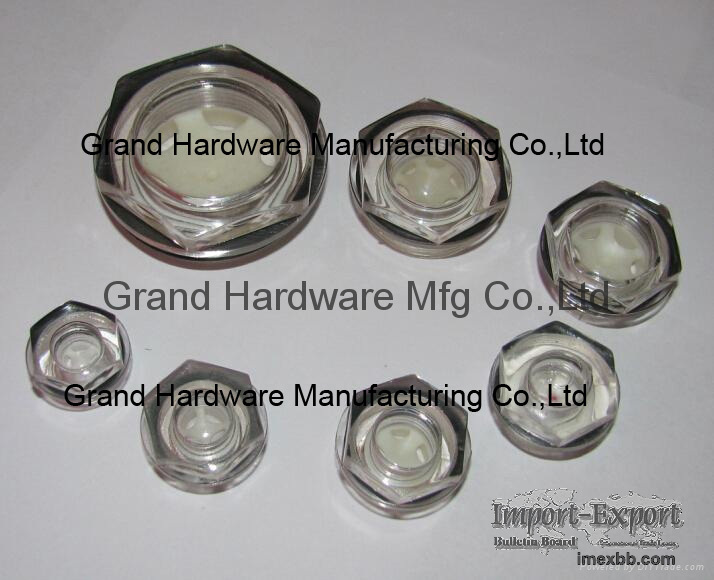 Polycarbonate Oil Grandmfg® Sight glass Oil leveler gauge plugs