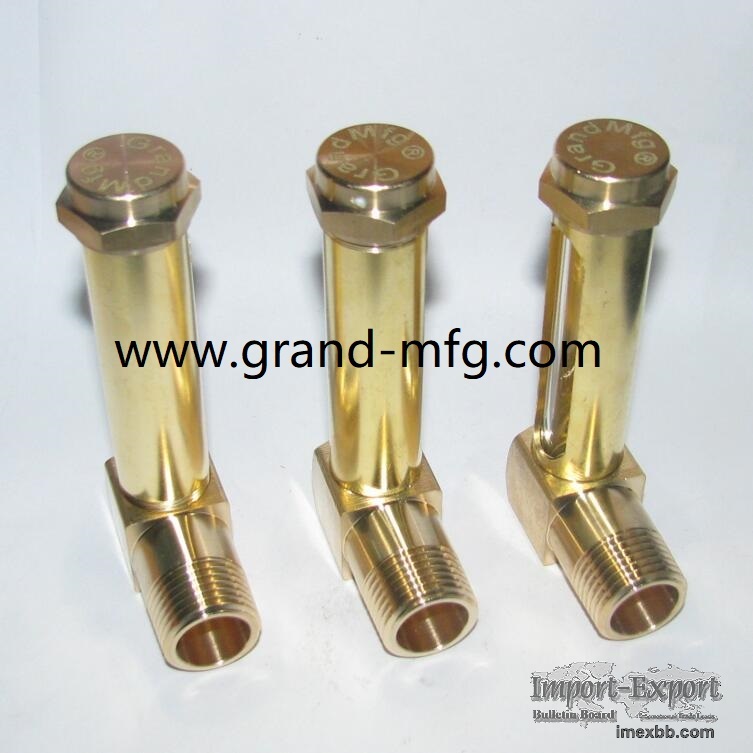 Grandmfg® Tubular Brass Oil level Indicator Gauge