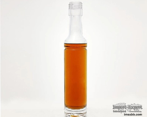 150ml Tall Round Extra White Flint Cork Thread Top Tequila Bottle