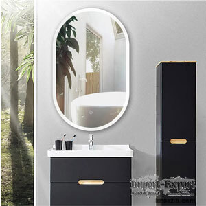LAM-009 Oval Backlit Bathroom Wall Mirror With Belt