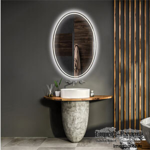 LAM013 Large Circle Elegant LED Bathroom Mirror