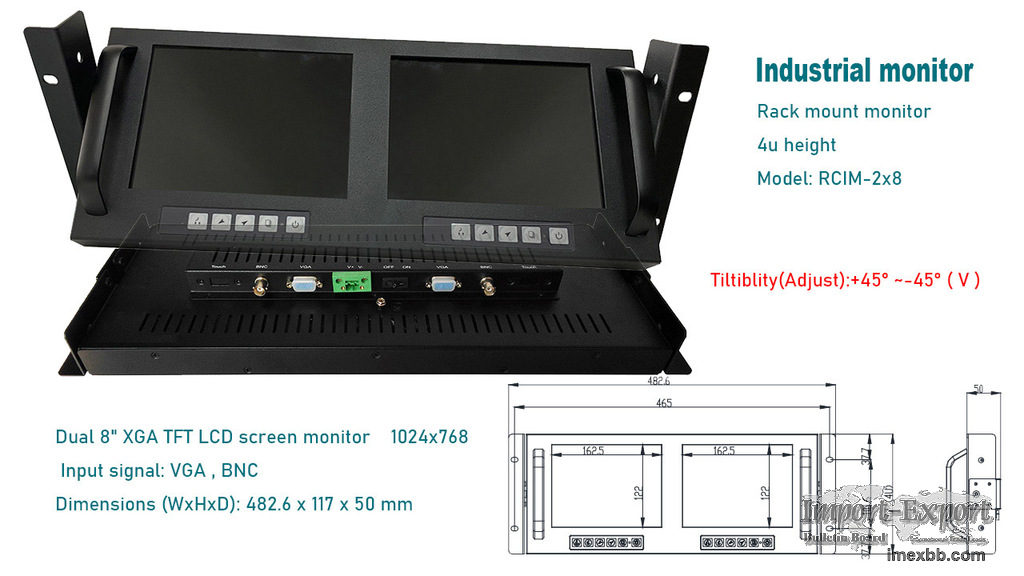 Industrial computer - 4u rack mount monitor