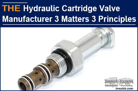 AAK Hydraulic Cartridge Valve Manufacturer 3 Matters 3 Principles