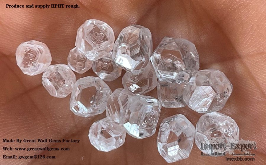 0.5-8 ct hpht lab grown diamond rough