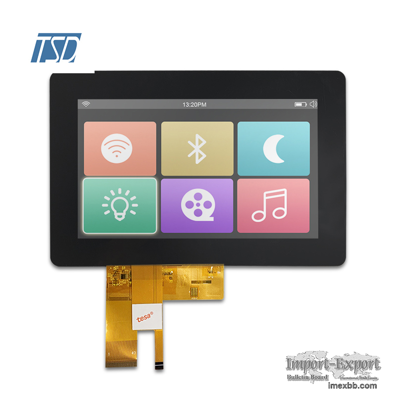WVGA 800x480 resolution 7-inch tft lcd touch screen module with PCAP