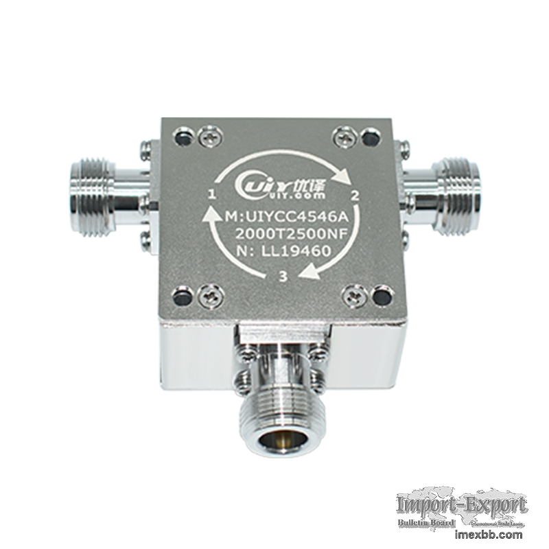 High Power 500W S Band 2000 to 2500MHz RF Coaxial Circulators