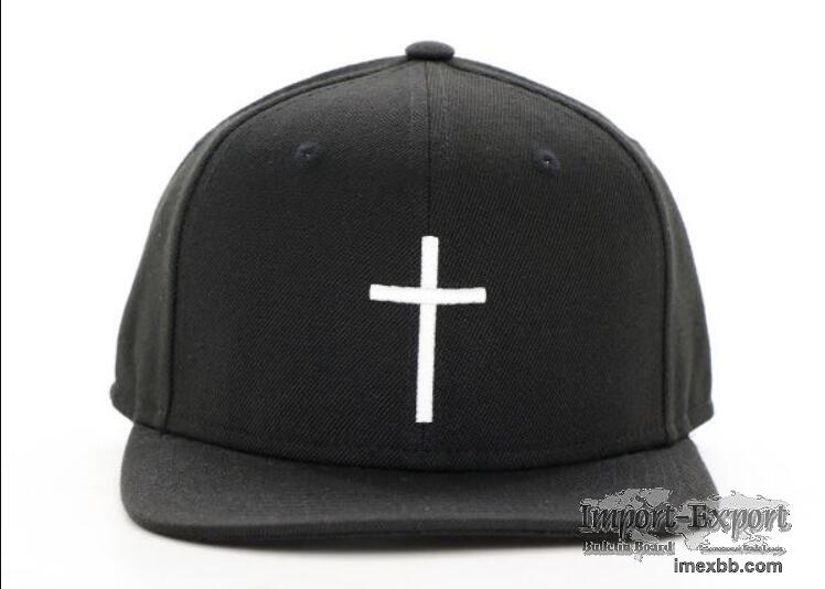 Black Embroidery Cotton Cheap Mens Snapbacks Custom Mens Snapback Hats
