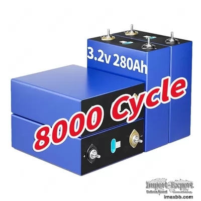 8000 Cycle EVE 3.2V 280AH LFP Lifepo4 Battery Cells A Grade 5.49kg For Sola