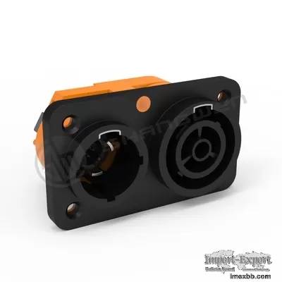 Ip65 Electrical Waterproof Power Connector Female Chassis Connector