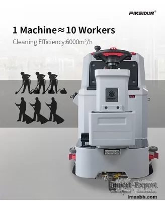 Custom Cement Floor Scrubber Machine Sweepers 24V