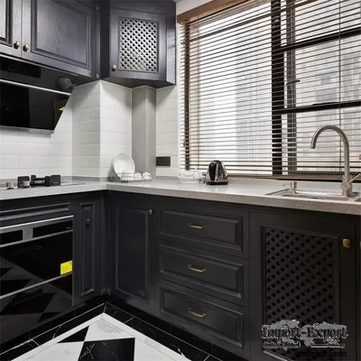 Particle Board Solid Wood Kitchen Countertop Cabinet Customized Size