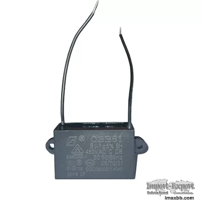 CBB61 Ceiling Fan Capacitor 450V 8.0UF With 100mm Line Length