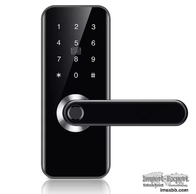 Black Bluetooth Smart Door Lock / Fingerprint Door Lock