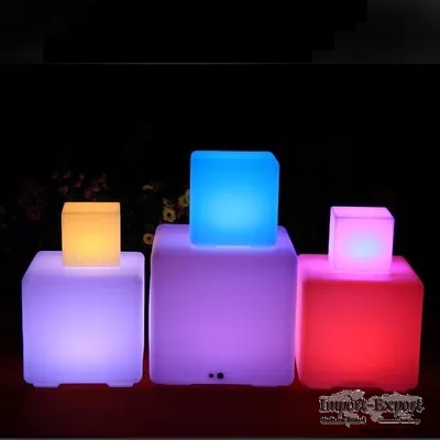 40cm Outdoor LED Cube Light Stools Rechargeable Wireless For Events