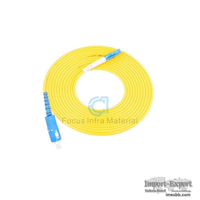SC To LC Single Mode Fiber Patch Cable 2mm PVC Fiber Optic Jumper