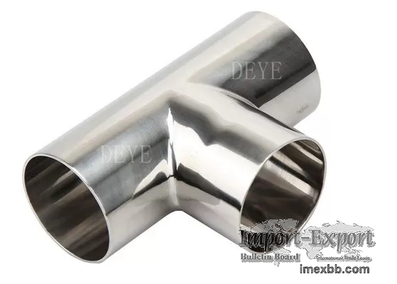 Polished SS316 Stainless Steel Pipe Fittings Sch5s Sch10s Equal Tee For San