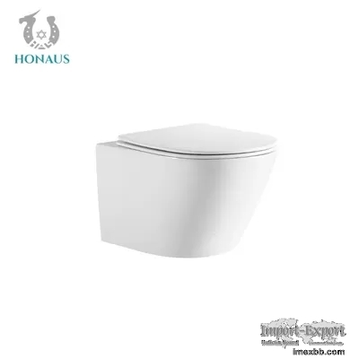 Customized Rimless Bathroom Toilet Bowl Washdown Wall Mounted Commode
