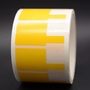 55x28mm Cable Adhesive Label 2mil Yellow Matte Water Resistant Synthetic Pa
