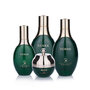 50ml 100ml 120ml Oval Green Glass Cosmetic Bottles Skincare Packaging Set F