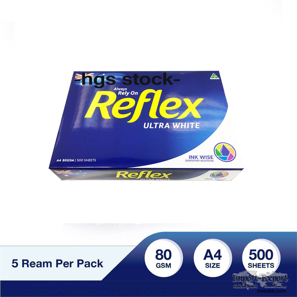 Reflex ultra white office papers A4 80 gr ($ 0.6)