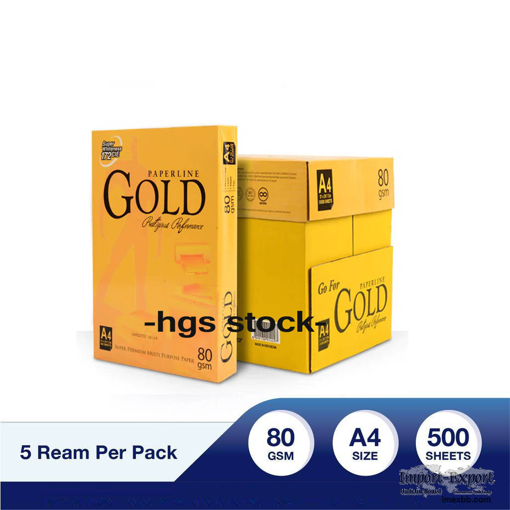 Paperline gold A4 80 gr copy paper ($ 0.6)