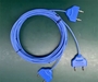 5000V 3050mm blue Insulation, anti-interferenc   e bipolar cable assembly wire