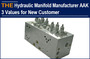 Hydraulic Manifold Manufacturer AAK 3 Values for New Customer