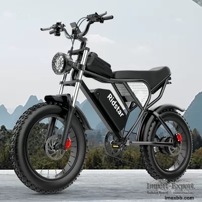 Adults 20 Inch Ridstar Electric Bike 1000W 25MPH 7 Speed Electric Bicycle