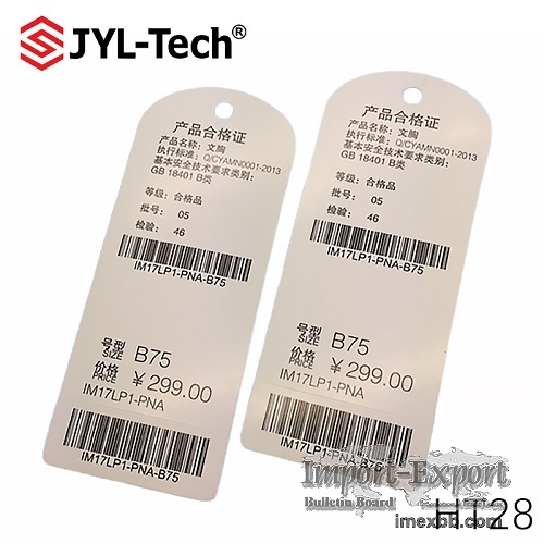 Paper Hangtag UHF Custom Cloth Tag RFID Apparel Hang Tags for Garment Track