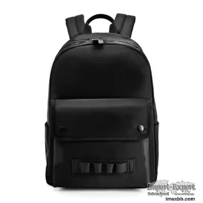 Waterproof Black School Bags Backpack Medium Size With 2 Inner Pockets