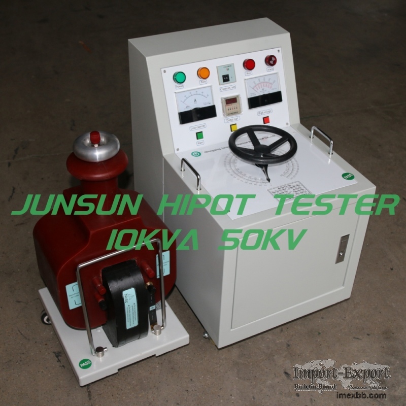 AC and DC 10KVA/50KV Hipot Tester Withstand Voltage Dry Testing Transformer