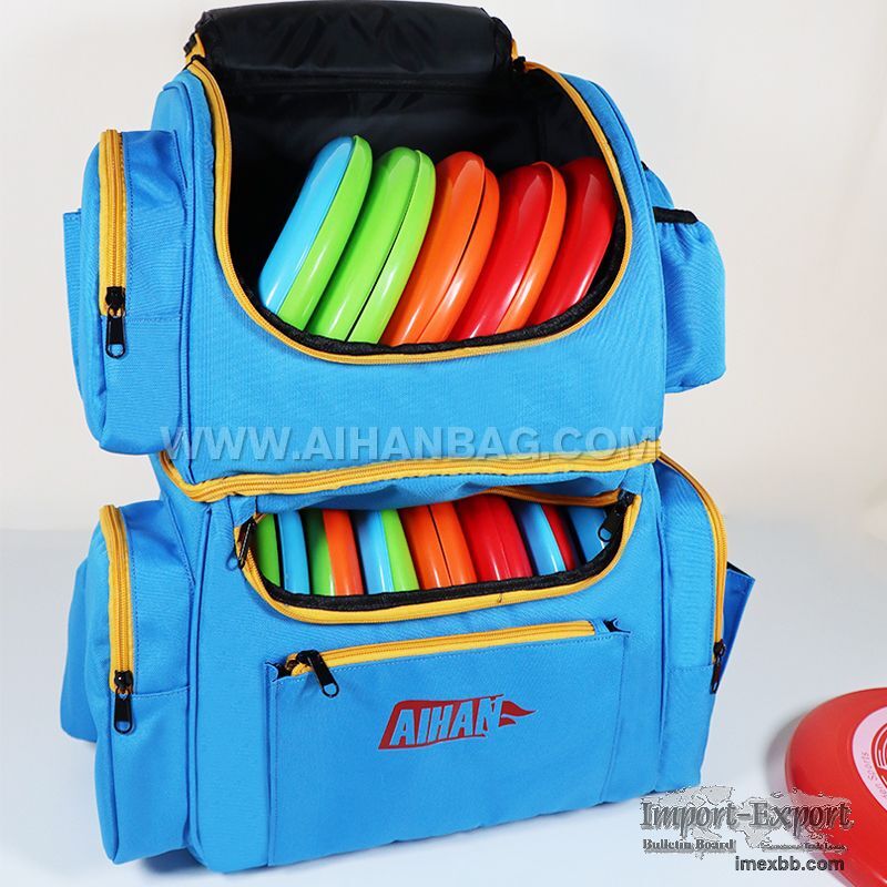 Custom Large Capacity Durable Waterproof Frisbee Disc Storage Golf Bag Back