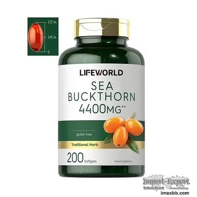 Adult Herbal Health Supplement Capsule Omega 7 Vegan Sea Buckthorn Seed Ext