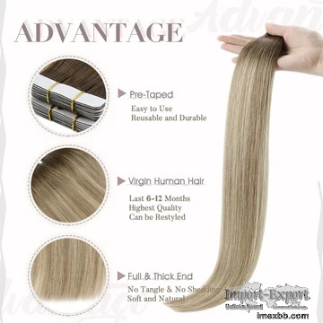 Virgin Tape in Hair Extensions
