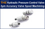 AAK Hydraulic Pressure Control Valve 2μm Accuracy Valve Spool Machining