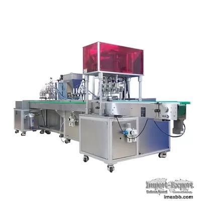 Multi Head Cosmetic Filling Machine 20-50BPM Bottle Filling Capping Machine