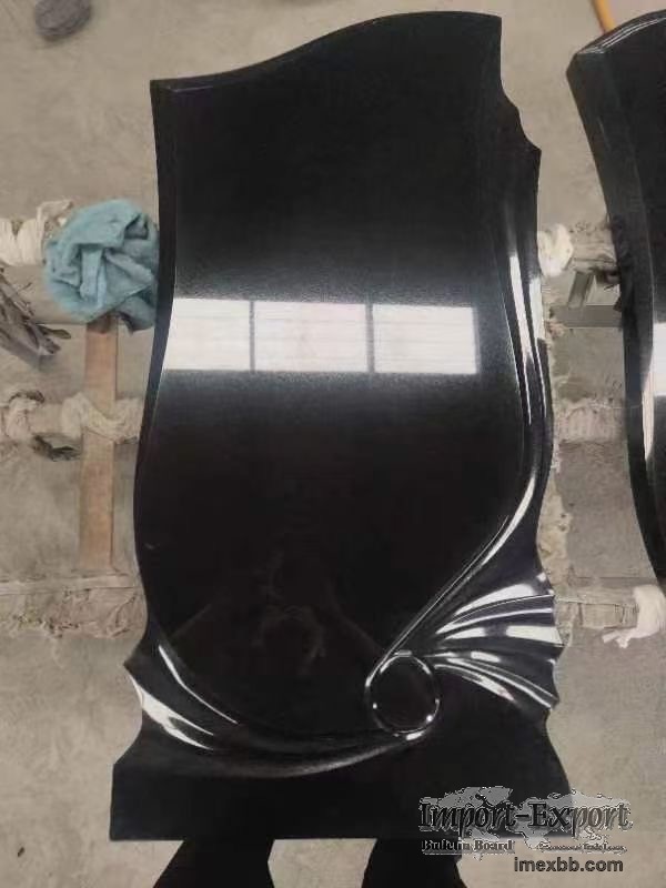 Shanxi black russian style granite tombstone products factory