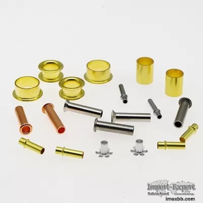 Customized Solid Copper Hollow Rivets Hot / Cold Heading Crafts