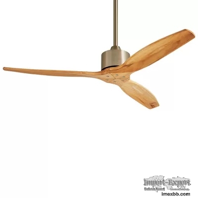 DC Motor Real Wood Ceiling Fan With Light Wood / Remote Control