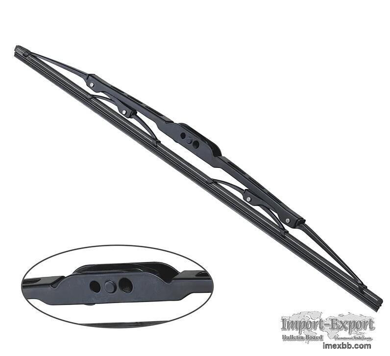 Bosoko Front Flat Wiper Blades Classic Series with End Caps T650A