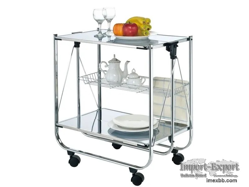 Two Tier Foldable trolley with Iron Board