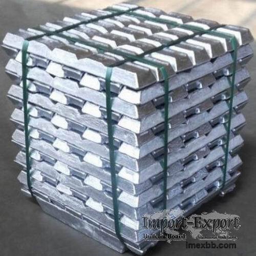 Aluminum Ingots, Steel Ingots, Copper Ingots, Lead Ingots, Zinc Ingots.